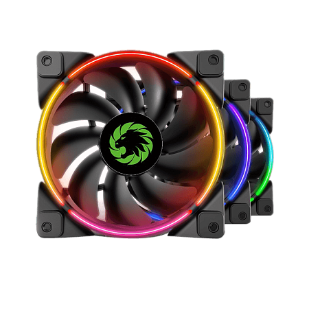 AC Gamemax "Gamma 500-Rainbow" (<26.3dBA, 1000-1800RPM, 51.18CFM, 120mm, RGB, 5x6mm, 187W, 600g.)
