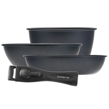 Набор посуды Polaris EasyKeep-4DG, 1,7л, Чёрный