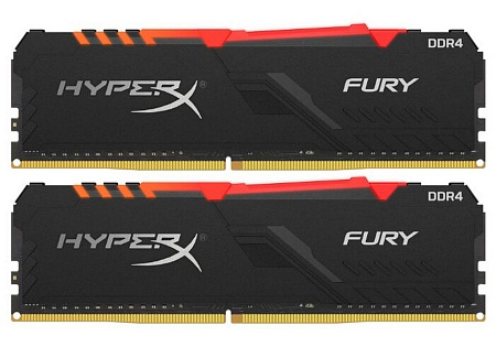 16GB DDR4-3200MHz Kingston HyperX FURY RGB (Kit of 2x8GB) (HX432C16FB3AK2/16), CL16, 1.35V, Black 16GB DDR4-3200MHz Kingston HyperX FURY RGB (Kit of 2x8GB) (HX432C16FB3AK2/16), CL16, 1.35V, Black