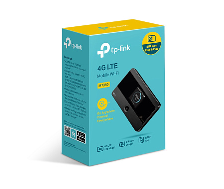 Mobile LTE Wi-Fi N Dual Band Mini Router TP-LINK "M7350", 150Mbps, 2000mAh, MicroSD