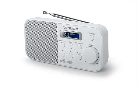 MUSE M-109 DBW, Tuner DAB+, FM PLL Radio, White