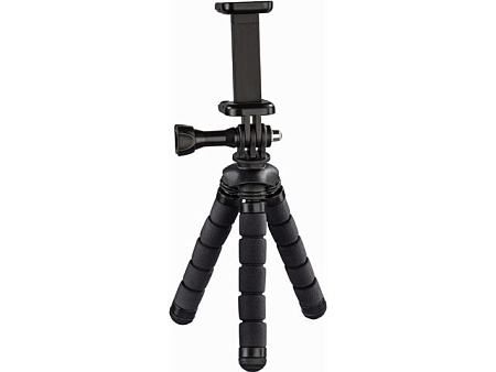 Hama 4609 Tripod-Mini Flex for Smartphone and GoPro, 14 cm, black