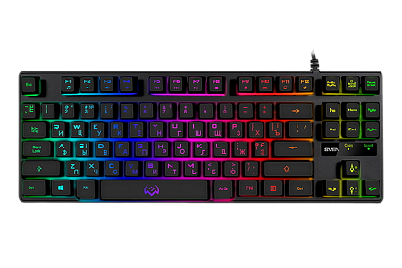 Gaming Keyboard SVEN KB-G7400, TKL, Fn keys, Backlight, WinLock, 1.8m, USB, EN/RU, Black