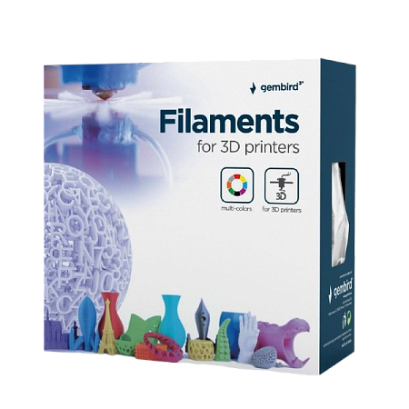PLA 1.75 mm, Grey Filament, 1 kg, Gembird, 3DP-PLA1.75-01-GR