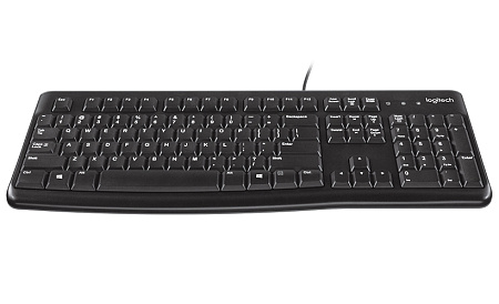 Keyboard Logitech K120 OEM, Thin profile, Quiet typing, Spill-resistant, 1.5m, USB, EN/RU, Black Keyboard Logitech K120 OEM, Thin profile, Quiet typing, Spill-resistant, 1.5m, USB, EN/RU, Black