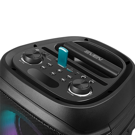 Partybox SVEN "PS-800" 100w, Black, Bluetooth, TWS, Bluetooth, FM, USB, microSD, 2x4400mA*h