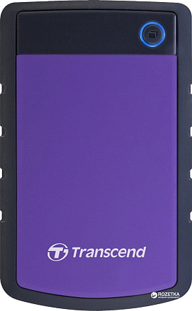 1.0TB (USB3.1) 2.5 Transcend  StoreJet 25H3P Rubber Grey/Violet, Anti-Shock, One Touch Backup,процессоры ,оперативная память, ssd, M2, hdd, кейсы