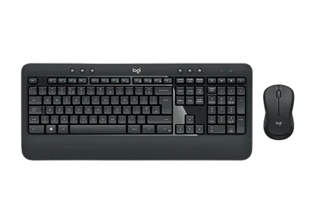 Wireless Keyboard & Mouse Logitech MK540, Spill-resistant, Quiet typing, Palm rest, Media сontrols, 