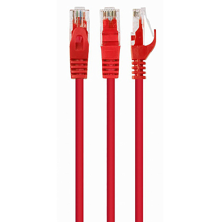 Patch Cord Cat.6U  0.5m, Red, PP6U-0.5M/R, Cablexpert, Stranded Unshielded