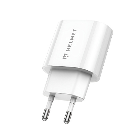 Helmet Wall Charger USB/Type-C PD, QC3.0 20W, White