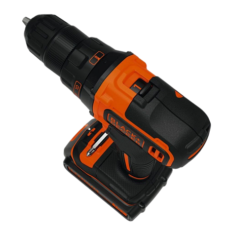 Drill/Driver Black+Decker (BDCDD186KB-QW) 18V Li-Ion 2x1.5 Ah + Kitbox, LED,2 Speed 0-1400 rpm, 30 N