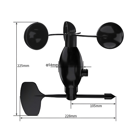 Wind Speed Direction Sensor BGT-FSX2, RS485 Modbud, 12-24V Wind Speed Direction Sensor BGT-FSX2, RS485 Modbud, 12-24V