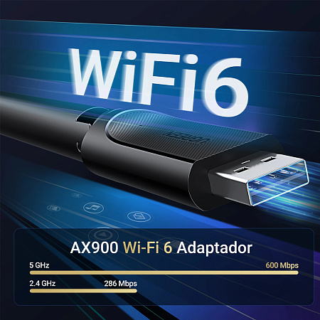 UGREEN AX900 USB High-Gain Dual Band Wi-Fi Adapter | CM763