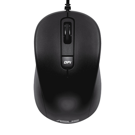 Mouse Asus MU101C Silent, 1000-3200 dpi, 4 buttons, Ambidextrous, 85g, 1.5m, USB, Black