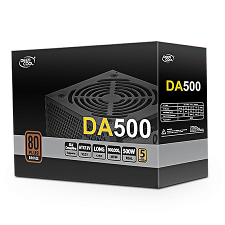 Блок питания для компьютеров Deepcool DA500, 500Вт, ATX, --