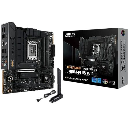 Материнская плата ASUS TUF GAMING B760M-PLUS II, LGA1700, Intel B760, Micro-ATX Материнская плата ASUS TUF GAMING B760M-PLUS II, LGA1700, Intel B760, Micro-ATX