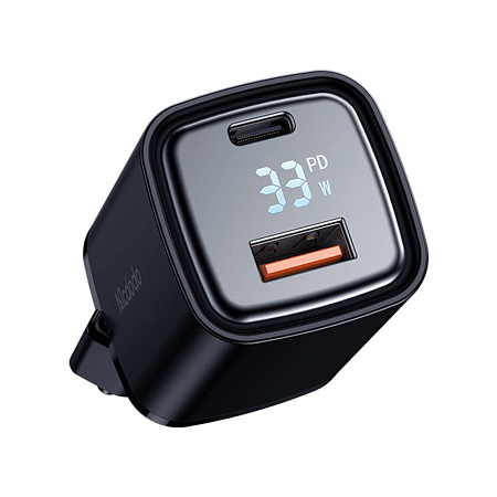 Mcdodo Wall Charger 1*USB-A+1*Type-C 3A 33W, Black Mcdodo Wall Charger 1*USB-A+1*Type-C 3A 33W, Black