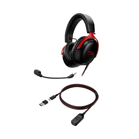 Gaming Headset HyperX Cloud III, 53mm driver, 64 Ohm, 15-21khz, 100db, 320g, Noise-cancelling Mic, D