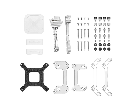 AIO Liquid Cooling Deepcool "LS520 White" (<32.9dBA, 85.85CFM, 2x120mm, ARGB LED, 1305g.)