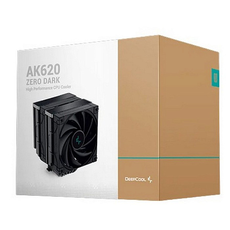 AC Deepcool "AK620 ZERO DARK" (≤28 dB, 500-1850RPM, 68.99 CFM, 2x120mm, 260W, 6/6mm, 1456g.)