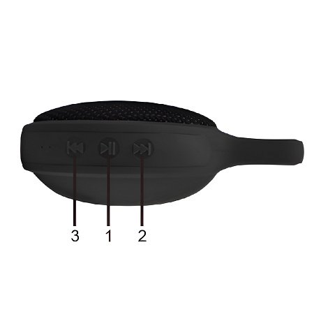 Helmet Bluetooth Speaker (5W) W8025, Black (Damaged Box)