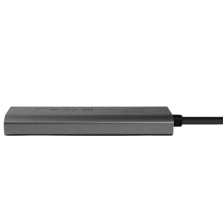 Docking Station Chieftec DSC-502, 5-in-1, 2xUSB-C, 2xUSB3.2, HDMI, PD 80W, Aluminum, Titanium grey