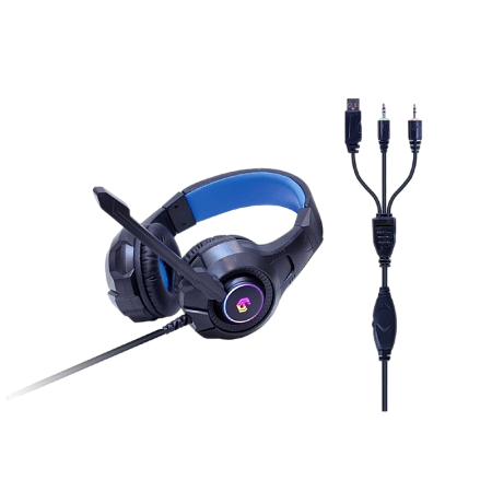 Gaming Keyboard & Mouse & Mouse Pad & Headset Gembird "Ghost" GGS-UMGL4-02, RGB, USB/3.5