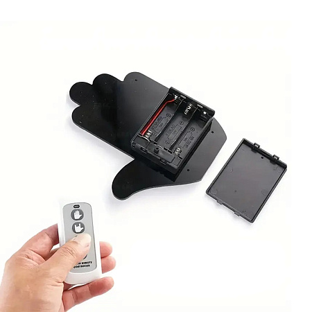 LED Neon Hand Gesture Light for Cars with Remote Control, Finger Accent Lights, Black