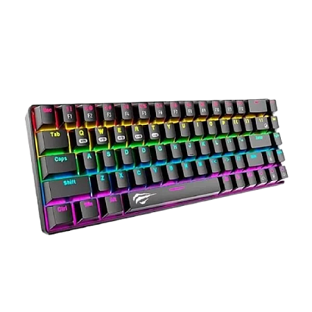 Gaming Keyboard Havit KB881L, Mechanical, RGB, 68 Keys, US Layout, 1.6m, USB, Black