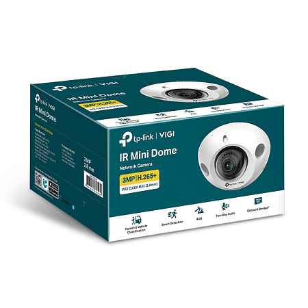 TP-Link Dome Network Camera, "VIGI C230I Mini", 2.8mm, 3MP, IK08, PoE TP-Link Dome Network Camera, "VIGI C230I Mini", 2.8mm, 3MP, IK08, PoE