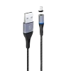 Кабель для зарядки и синхронизации XO NB125, USB Type-A/USB Type-C, 1м, Чёрный