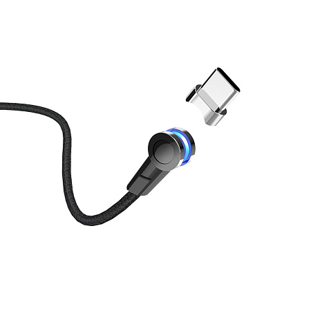 Hoco Cable USB to Type-C Magnetic S8 2.4A 1.2m, Black Hoco Cable USB to Type-C Magnetic S8 2.4A 1.2m, Black