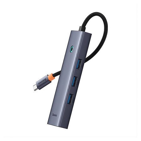 Baseus HUB 6in1 Type-C to HDMI4K@60Hz*1+USB-A 3.0*4+PD*1, UltraJoy Series, Space Gray