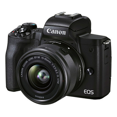 Беззеркальный фотоаппарат Canon EOS M50 Mark II, Black + EF-M 15-45 IS, Чёрный