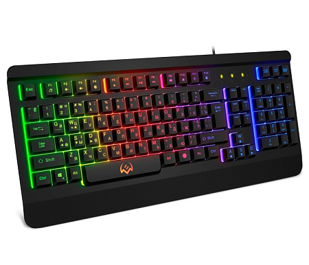 Gaming Keyboard SVEN KB-G9450, 3 colors backlight, Metal plate, WinLock, 12 Fn keys, Black, USB