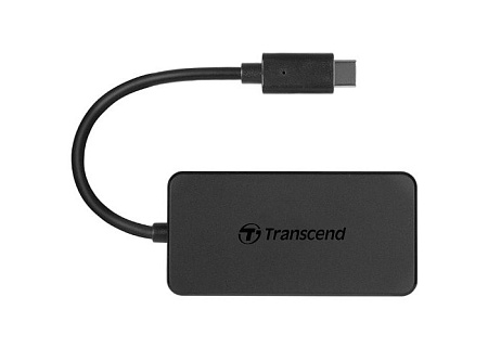USB Type-C Hub 4-port Transcend "TS-HUB2C" Black (1xUSB Type-C 3.0 to 4xUSB-A 3.0 5Gb/s)