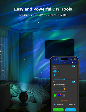 Световой проектор GOVEE Star Light Projector, 18 White Noise Options