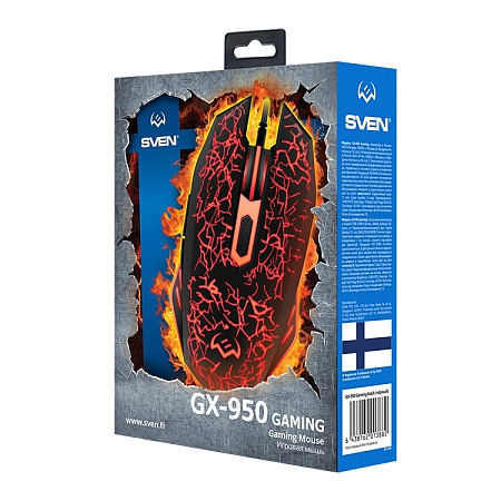 Мышь SVEN GX-950, Проводное, Чёрный