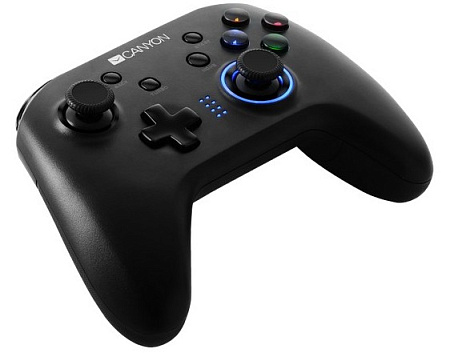 Wireless Gamepad Canyon GPW3, 16 buttons, Dual vibration, Motion sensor, 600mAh, Button backlight