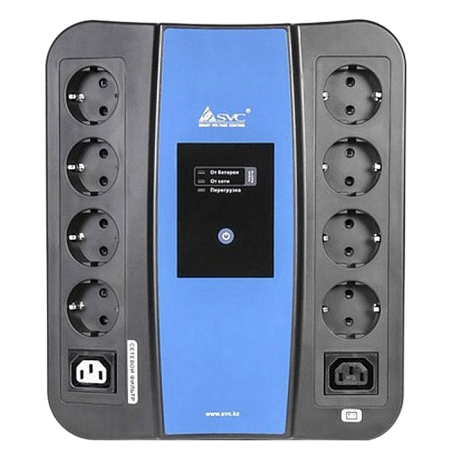 UPS  Ultra Power 1000VA/600W, (3 steps of AVR, CPU controlled), USB, 8 Schuko, 2 IEC, plastic case