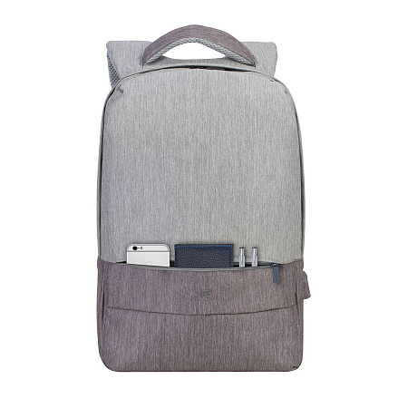 Backpack Rivacase 7562, for Laptop 15,6" & City bags, Gray/Mocha