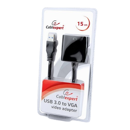 Adapter USB 3.0 male to VGA female, Cablexpert "AB-U3M-VGAF-01"