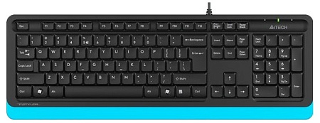 Keyboard A4Tech FK10, Multimedia Hot Keys, Laser Inscribed Keys , Splash Proof, 1.5m, USB, EN/RU/RO,
