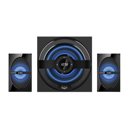 Speakers SVEN "MS-2085" SD-card, USB, FM, remote control, Bluetooth, Black, 60w/30w + 2x15w/2.1 Speakers SVEN "MS-2085" SD-card, USB, FM, remote control, Bluetooth, Black, 60w/30w + 2x15w/2.1