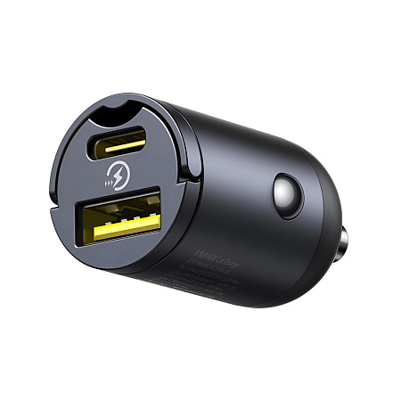 Baseus Car Charger Mini 1*Type-C 30W, Tiny Star Series, Black