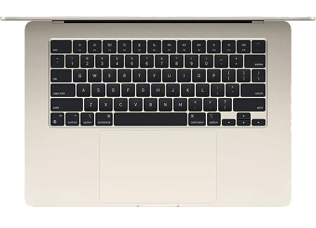 Ноутбук 15,3" Apple MacBook Air A2941, Starlight, M2 with 8-core CPU and 10-core GPU, 16Гб/512Гб, macOS Ventura