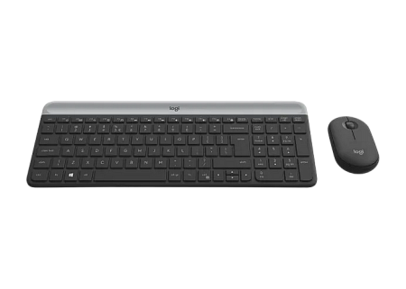 Клавиатура и мышь Logitech MK470, Беспроводное, Чёрный