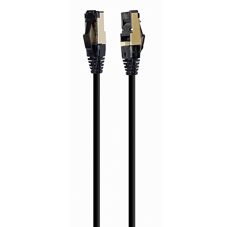 Патч-корд Cablexpert PP8-LSZHCU-BK-0.5M, Cat8 S/FTP, 0,5м, Чёрный