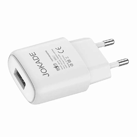 Jokade Wall Charger Single Port 3A Zuochong, White