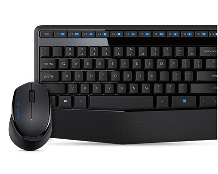Wireless Keyboard & Mouse Logitech MK345, Media сontrols, Spill-resistant, Palm rest, 1000dpi, 3 but